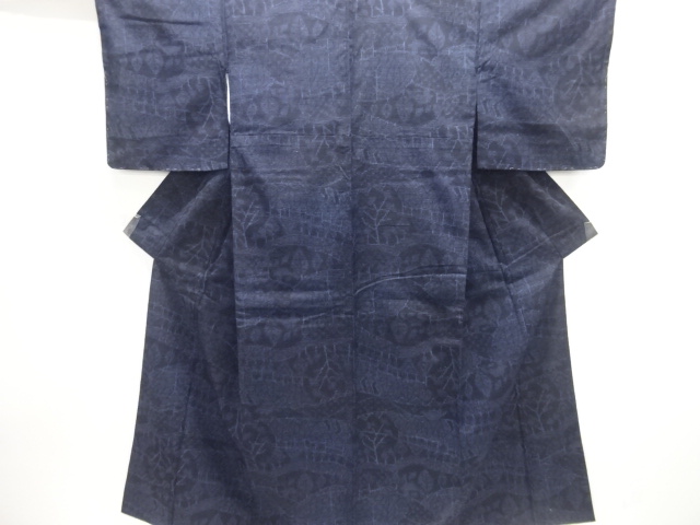 JAPANESE KIMONO / TSUMUGI / WOVEN TREE